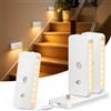 SoulBay 3 luci notturne con sensore di movimento interno, batteria | Rilevatore di movimento per interni, batteria, luce notturna dimmerabile, 3 modalità, luce Up Down, per corridoio, bagno