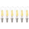 Bulbright 6 Pezzi Lampadine a filamento LED T25 2W Attacco E14, Bianco caldo 2700K, Equivalente a 20W, 220V AC (2)
