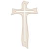 Holy Family Crocefisso Bianco Forato in Resina e Polvere di Marmo Gesù da Parete 19 cm e 34 cm/in Chiave Moderna | Unico nel Suo Genere | Prodotto Artigianale Made in Italy (34 cm)