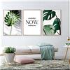 Wanfoou 3 pezzi Poster di Design Murales,Botanica Foglie Verdi, Stampe da Parete per Quadri Moderni Soggiorno, Camera da Letto - Decorazioni Casa, Cucina, Bagno (30 x 40 cm - Senza Cornici)