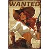 WADORN Cartello In Metallo con Scritta Western Cowgirl Pin Up Lady, 20x30cm Divertente Retro Man Cave Bar Targa In Latta Vintage Wanted Cowgirl Wall Art Poster Targa Decorativa per Garage Club