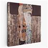 BKstuff Quadro stampa su tela canvas Quadro opere di Gustav Klimt Donne da appendere Arredamento (50x50cm, Le tre età della donna, Gustav Klimt)