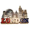 My London Souvenirs London Metal Calamita Frigorifero - Color Argento/Eye / Tower Bridge/Big Ben/St. Paul' s Cathedral/Westminster Abbey/Royal Guard/Telephone Box/Autobus/Ricordo Inghilterra/UK British Souvenir