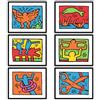 Milk And Coffee Lab MilkAndCoffeeLab® - Keith Haring - Set 6 Immagini cm 25x20, stampe artistiche da parete, per soggiorno, camera da letto, corridoio ecc. poster di Pittori famosi. Senza cornice. (Haring 2, cm 25x20)