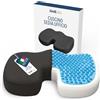 KediLife Cuscino Sedia Ufficio - Cuscino Ergonomico Sedile Auto Guidatore - in Memory Foam Traspirante e Sfoderabile - Ideale per Lavoro, Smart Working, Casa, Gaming e Sedia a Rotelle