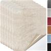 Fondlife Toppe autoadesive in microfibra, 20 x 30 cm, confezione da 6, per riparazioni, effetto pelle scamosciata, colore beige chiaro