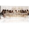 FajerminArt Ultima Cena Grandi Quadri Moderni Soggiorno, Cristiano Classico Gesù Stampe da Parete Quadro Moderno Religioso Cristo Immagine Pittura su tela Camera da letto Chiesa Sala di Preghiera Decor 120x50cm