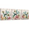 Lupia - Set 3 Quadri su Tela CANVAS DAY BANANA LEAVES BEIGE 38x38 cm foglie banano colorate, Stampa Vivida Pronto da Appendere, Decorazione Soggiorno, Capezzale Camera da Letto, Cucina, Ufficio