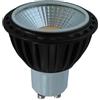 Generic RZL Illuminazione, Confezione da 10 faretti LED COB, GU10 AC85-265V 5W Lampada nera, faretto in alluminio MR16 12V(Cold white,GU10 5W 85-265V)