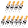 Atwnjkp Lampadine LED G4 Dimmerabile,G4 LED 3W Equivalente 30W Lampada Alogena,Bianco Caldo 3000K,Lampadina G4 LED 3W 300LM AC/DC 12V-24V Nessun Sfarfallio,Fascio 360°,10 Pezzi
