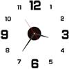 Vernisassize Grande orologio da parete adesivo da 15,75 pollici per soggiorno, orologio da parete moderno fai da te in stile 3D, orologio da parete per cucina e camera da letto, orologio da parete adesivo per sogg