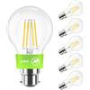 LVWIT Lampadine LED B22 Luce Calda 2700k, Lampadine Filamento Classe A Ultra Efficiente, 3.8W Equivalenti a 60W, 806LM, Forma a A60 Vintage, 93% Risparmio Energetico, Non Dimmerabile, 6 Pezzi