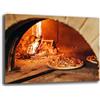 Printerland Quadri Moderni PIZZA NAPOLI Pizzeria Ristorante PUB Quadro moderno su tela da Parete Stampa su tela canvas Sala Pranzo Decorazione Murale muro Arredo Cucina (70x100 cm, 2)