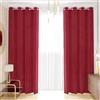 PETTI Artigiani Italiani - Tende Velluto a Pannelli per Interno con Anelli 2 Pezzi 140x280cm, Tenda Velluto Camera da Letto e Soggiorno Oscuranti Isolanti e Moderne, Bordeaux, 100% Made in Italy