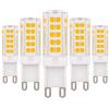ZHENMING Lampadina LED Dimmerabile G9 220 V 240 V AC 6 W Bianco Caldo 3000 K 60 W Lampadina Alogena di Ricambio, 5-pack