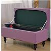 XGANGM Fodera Pouf Poggiapiedi Rettangolare con Coperchio Copri Pouf Rettangolare Elasticizzato Apribile Copri Ottomano Copertura Cassapanca Contenitore Fodera Panca Pieghevole,Light Purple,1medium