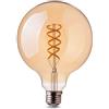 V-TAC Lampada Globo LED Filamento Vintage Ambra 5W, 27 G95 2200K 300Lm