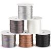 Generic 6 rotoli di filo da ricamo metallico da 300 m, 0,4 mm, glitterato, per braccialetti dell'amicizia, cucito, artigianato, bracciali, perline, lavoro a maglia, fai da te, colori misti