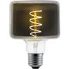 Suprema, Lampadina Led Decorativa Cubo, Filo di Luce Interno, Finitura Ambrata Vintage, Attacco E27, Tensione 220-240V, Luce Calda 1800K, Potenza 4W, 95x128mm, Dimmerabile (Fumé)