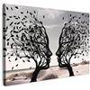 MuchoWow© Stampe Su Tela Quadro Soggiorno Quadri Camera Da Letto Moderni | 30x20 cm - Accessori Salotto Poster Da Parete Con Cornice DecorazioneSpiaggia - Mare - Persone - Albero - Arte moderna