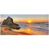 Lupia - Quadro moderno Canvas Prime ORIZZONTE 38x90 cm, Stampa su Tela tema tramonto in spiaggia, Telaio in Fibra di Legno, per soggiorno capezzale camera da letto, ufficio