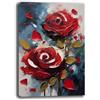 Printerland Quadro Moderno Soggiorno FIORI ROSE ROSSE Astratto Quadri moderni da Parete XXL grande Stampa su tela Canvas Decorazione Murale muro Arredo Camera da letto Cucina (13, 30x40 cm)