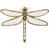 Generic Specchi da parete in oro con libellula - Oro, fatti a mano, decorazione murale in resina e vetro con insetti, perfetta per case a tema vittoriano ed europeo (libellula)