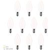 LEDbyLED Lampadina Oliva 4W Pari a 40W, E14, Vetro Smerigliato, 2700K Luce Calda, Filamento Curvo, 520 Lumen, Pack 10 Pezzi