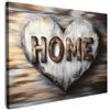 MuchoWow© Quadro Su Tela Grandi Dimensioni Quadri Moderni Soggiorno Stampa | 70x50 cm - Di Foto Decorazione Camera Letto Da Parete Con Cornice Dipinti Casa - Cuore - Aspetto legno - Amore