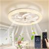 Bellanny Plafoniera con Ventilatore, 48CM Ventilatore da Soffitto con Luce e telecomando, 70W Dimmerabile LED Lampada da soffitto, 3 Colori,6 Velocità/Reversibili,Memoria per Soggiorno,Camera da Letto