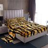 Homemissing Tigre Set Lenzuola 150x200cm Bambini Pelliccia Giraffe Texture Modello Set Lenzuola per ragazzi Ragazze Agriturismo Zoo Lenzuolo Niente ripieno(Nessuna pelliccia vera