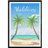 Nacnic foglio di Maldive. stile vintage. colori Poster città. Ad Maldive formato A4