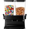Chingcoo Dispenser per cereali, confezione da 2 pezzi, 3 l, ermetico, doppio dispenser per fiocchi di cereali, contenitore organizer per fiocchi di colazione, dispenser per riso, noci, chicchi di caffè, cibo