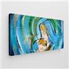 Giallobus - Quadro - Art Capezzale moderno - Tela Standard - 140L x 70l cm - 15 - Abbraccio di Maria - Pronto da appendere - Quadri moderni per la casa