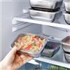 Generic Set da 5 contenitori in acciaio inossidabile con coperchi trasparenti - Contenitori impilabili per la preparazione degli alimenti per dispensa, frutta e snack (multiuso)