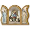 F.LLI BONELLA Fratelli Bonella | Trittico devozionale in legno della Madonna di Pompei f.to 6x9 cm | Made in Italy