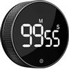 Blue Snail BlueSnail Cucina Timer con LED Digital Display Smart Efficana per Home Classroom Palestra Ufficio, Volume e Luminosità Regolabile Timer di produttività (Tutto Nero)