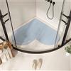 Odot Tappeto Doccia Antiscivolo, A Forma di Cuore Tappetino da Bagno in Luffa PVC, Tappeto Lavabile Morbida, Tappeti bagno con Scarico Asciugatura per Area Umida (Blu,60cm)