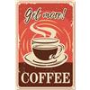 CREATCABIN Targa In Metallo per Tazza di Caffè Targa In Metallo Vintage Poster Pittura Retrò Targa In Ferro Decorazione Da Parete Arte Murale Targa Da Appendere per Caffetteria Cucina Parete 30x20cm