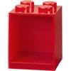 Room Copenhagen Mensola mattoncini LEGO 4 manopole, Rosso, 4 Bottoni