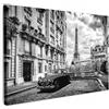MuchoWow© Stampa Foto su Tela Quadro Moderno Soggiorno Quadretti da Parete | 120x80 cm - Decorazioni Casa Parigi - Torre Eiffel - Auto - Bianco e nero