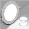 Aigostar Downlight Da Incasso a LED, 18W Equivalente a 131W, 6500K Cool White Light, Faretti LED, Ф190-200mm, Confezione da 2
