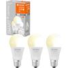 LEDVANCE Lampada LED intelligente con tecnologia WiFi, attacco E27, dimmerabile, bianco caldo (2700 K), sostituisce le lampade a incandescenza da 60W, SMART+ WiFi Classic dimmerabile, confezione da 3
