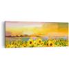 ARTTOR Moderno Quadro su Tela 140x50 cm Stampe da Parete Botanica Paesaggi - 3775 | Girasoli Fiore Quadro Decorativo Grande XXL 1 pezzo Soggiorno Camera da Letto Arte da Parete Decorazione da Parete ARTTOR