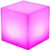 Wiyuer Cubo luminoso a LED con telecomando, a forma di cubo luminoso, regolabile in colori della luce della sedia, 7 colori e luminosità, dimmerabile, luce notturna per casa ed esterni, impermeabile,