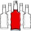 KADAX bottiglie in vetro 200ml con tappo a vite argento - bottiglie vuote da riempire per liquore, grappa, olio e aceto, conservazione alimentare