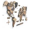 Giallobus - Planisfero in Legno - Mappa del Mondo 3D - Legno MDF - 120.5L x 70.5l cm - 15 - RAW - Decorazione Parete - Legno MDF Multilivello - Soggiorno Ufficio Camera