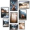 Heimlich - Set di poster - 4 di A3 / 30x42 cm + 4 di A4 / 21x30 cm - Poster Premium - Stampe senza cornice - Stile moderno - Mindfulness In Nature