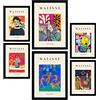 Nacnic Set di 6 Poster di Henri Matisse. Celebrazione. Stampe di fauvismo e arte astratta per l'interior design e la decorazione. A3 & A4, cornici nere.