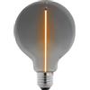 Suprema, Lampadina LED Decorativa Forma Globo Con Effetto Filo Di Luce Sospeso, Attacco E27, 220-240V, Luce Calda, 2,2W, Dimensioni 95x138 mm, Non Dimmerabile (Fumè)